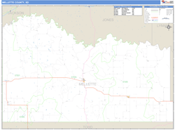 Mellette County, SD Wall Map