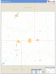 Miner County, SD Zip Code Wall Map