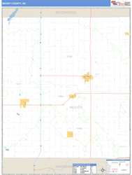 Moody County, SD Zip Code Wall Map