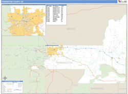 Pennington County, SD Wall Map