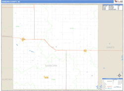 Sanborn County, SD Wall Map