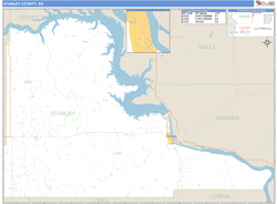 Stanley County, SD Wall Map