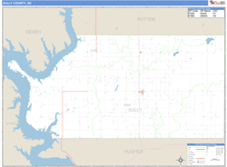 Sully County, SD Zip Code Wall Map