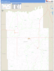 Tripp County, SD Zip Code Wall Map