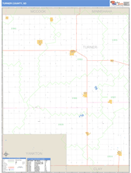 Turner County, SD Zip Code Wall Map