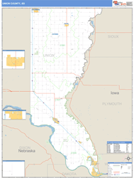 Union County, SD Wall Map