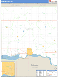 Yankton County, SD Zip Code Wall Map