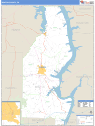 Benton County, TN Zip Code Wall Map