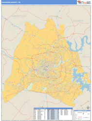 Davidson County, TN Zip Code Wall Map