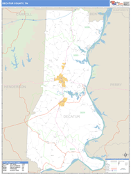 Decatur County, TN Zip Code Wall Map