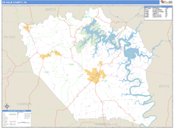 DeKalb County, TN Zip Code Wall Map