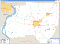 Dyer County, TN Zip Code Wall Map