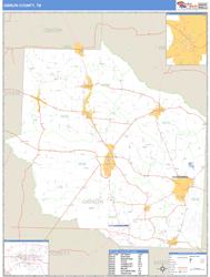 Gibson County, TN Zip Code Wall Map