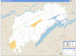 Grainger County, TN Zip Code Wall Map