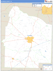 Haywood County, TN Zip Code Wall Map