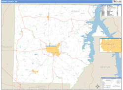 Henry County, TN Zip Code Wall Map