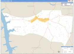 Houston County, TN Wall Map