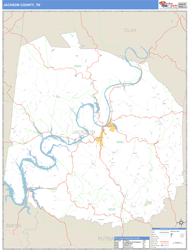 Jackson County, TN Zip Code Wall Map