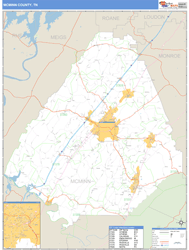McMinn County, TN Zip Code Wall Map