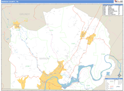 Marion County, TN Zip Code Wall Map