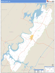 Meigs County, TN Wall Map