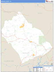 Morgan County, TN Wall Map