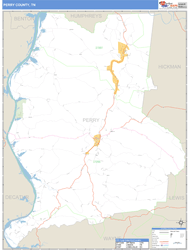 Perry County, TN Zip Code Wall Map