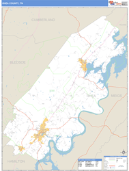 Rhea County, TN Zip Code Wall Map