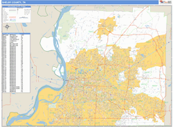 Shelby County, TN Wall Map