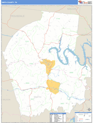 Smith County, TN Zip Code Wall Map