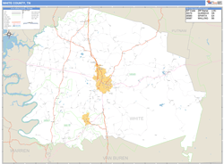 White County, TN Zip Code Wall Map