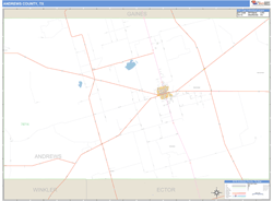 Andrews County, TX Zip Code Wall Map