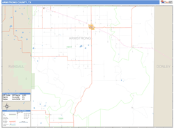 Armstrong County, TX Zip Code Wall Map