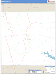 Borden County, TX Zip Code Wall Map