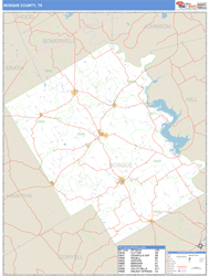 Bosque County, TX Zip Code Wall Map