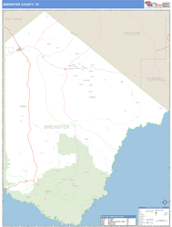 Brewster County, TX Zip Code Wall Map