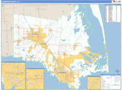 Cameron County, TX Zip Code Wall Map