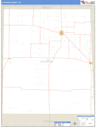 Cochran County, TX Zip Code Wall Map