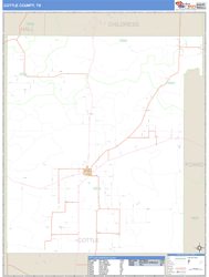 Cottle County, TX Zip Code Wall Map