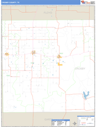 Crosby County, TX Wall Map