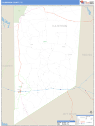 Culberson County, TX Zip Code Wall Map