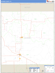 Dickens County, TX Wall Map