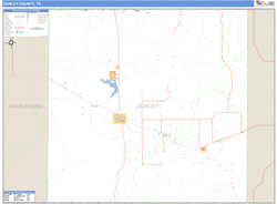 Donley County, TX Zip Code Wall Map