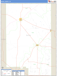 Duval County, TX Zip Code Wall Map