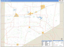 Eastland County, TX Zip Code Wall Map