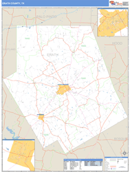 Erath County, TX Wall Map