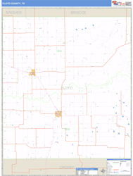 Floyd County, TX Zip Code Wall Map