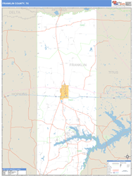 Franklin County, TX Zip Code Wall Map