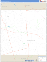 Glasscock County, TX Zip Code Wall Map