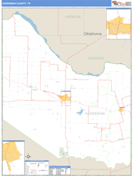 Hardeman County, TX Zip Code Wall Map